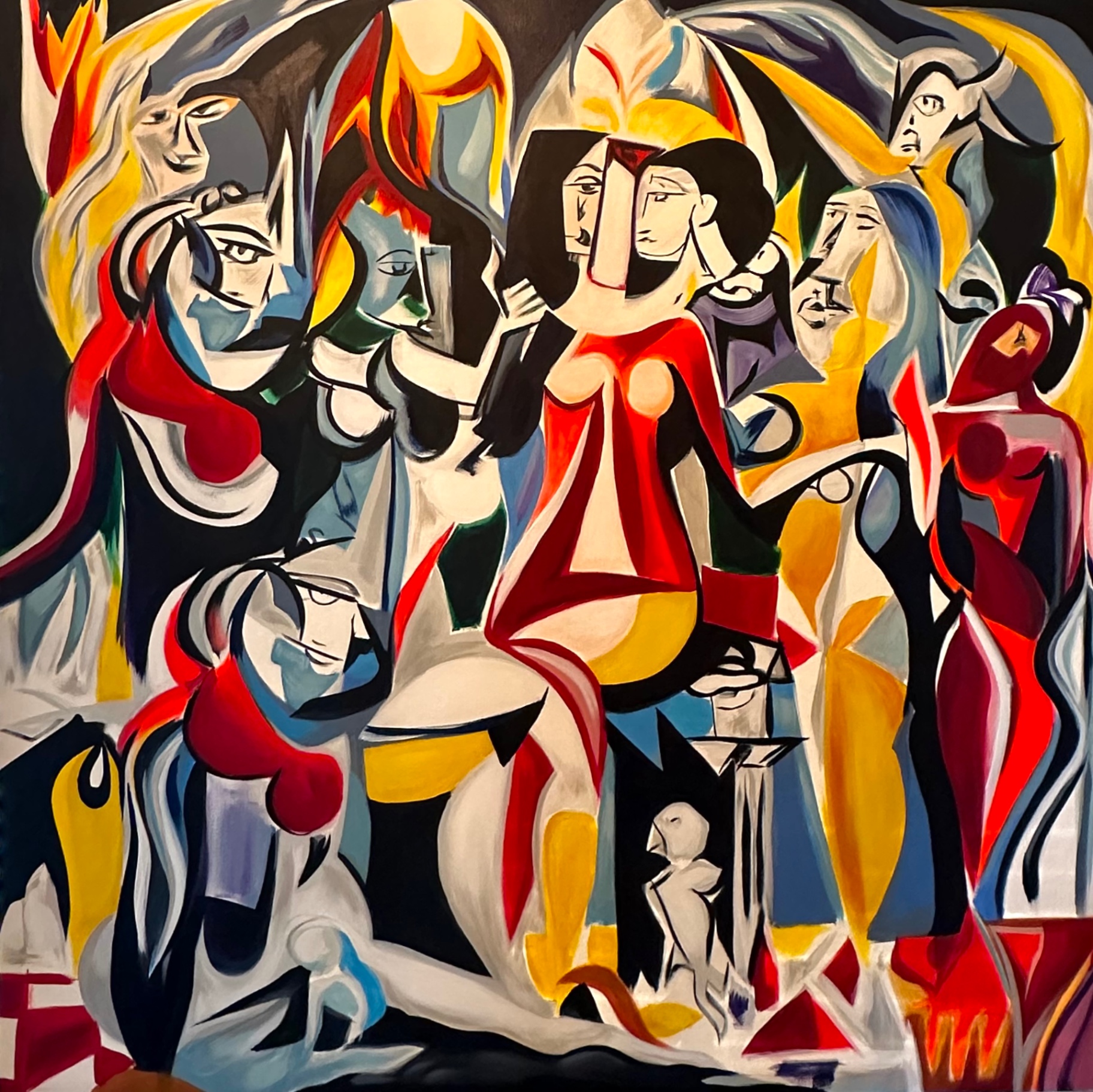 The Duality of Woman — Acrylic on canvas, 48 x 48 in by Ashley Forrest