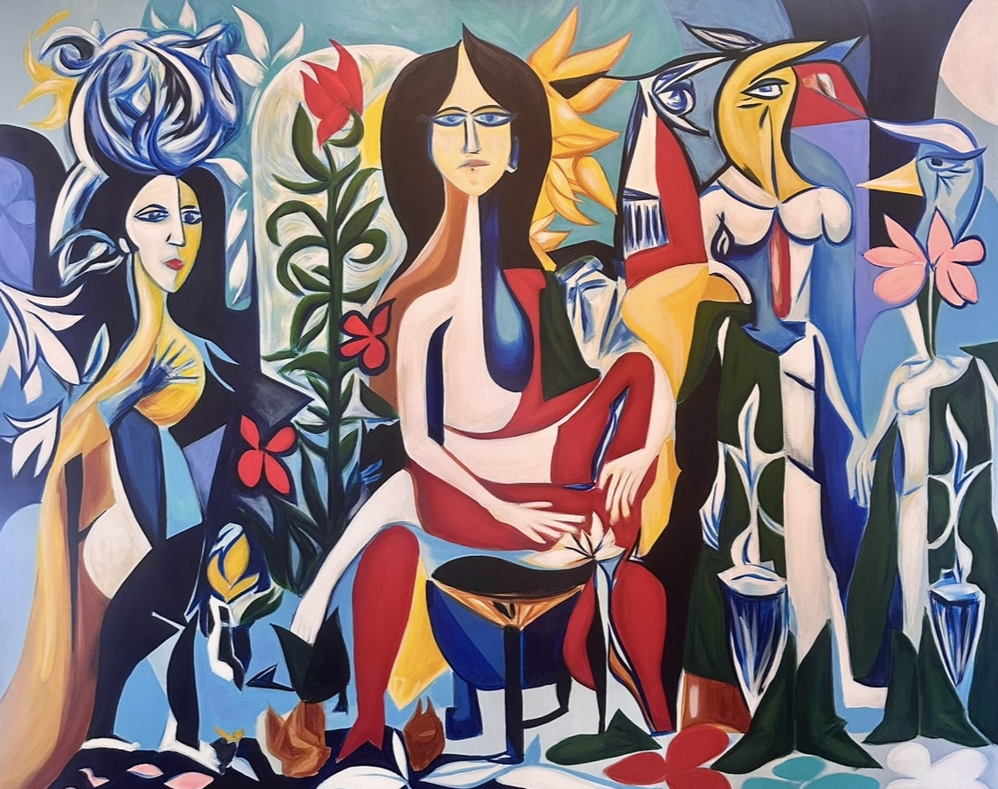 Giardino — Acrylic on canvas, 60 x 48 in by Ashley Forrest