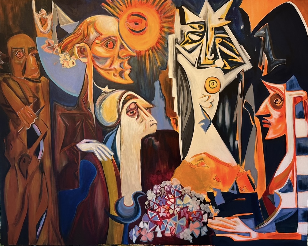 The Wedding Gift — Acrylic on canvas, 60 x 48 in by Ashley Forrest